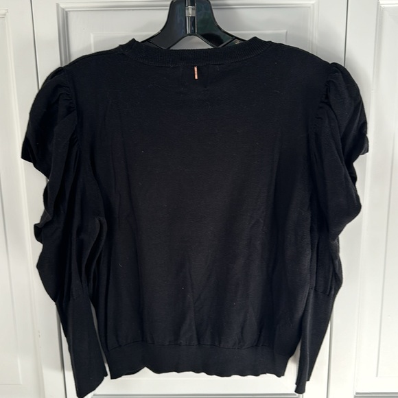 Misa Los Angeles black puff sleeve sweater size S - Picture 6 of 6